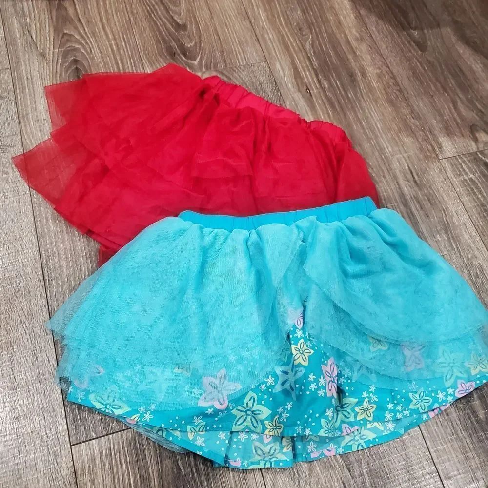 Girls Skirt Set Size 7-8 Colorful Tutu Set 2 Pieces